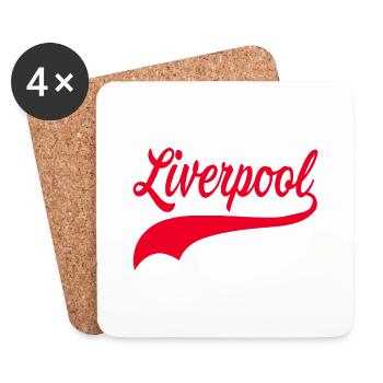 liverpool swoosh - Untersetzer (4er-Set) - Weiß - Vorne