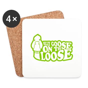 goose on the loose - Untersetzer (4er-Set) - Weiß - Vorne