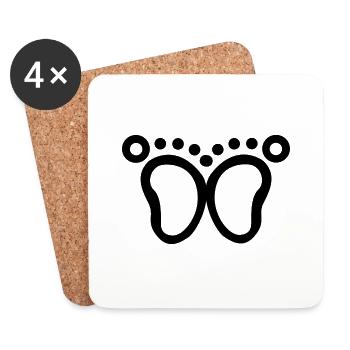 Foot - Coasters (set of 4) - white - Front
