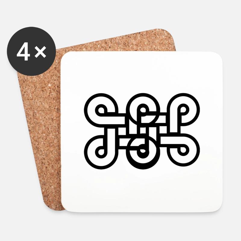 # Logo - Coasters (set of 4) - white