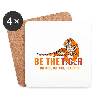 Soit le tigre ! - Edition limité - Dessous de verre (lot de 4) - blanc - Devant