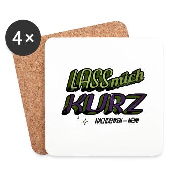 zitat spruch statement geburtstagsgeschenk - Untersetzer (4er-Set) - Weiß - Vorne
