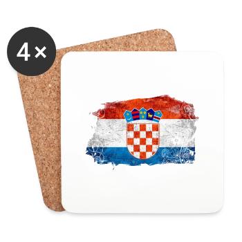 Croatia Croatian Hrvatska Croatia Croats vatreni - Coasters (set of 4) - white - Front