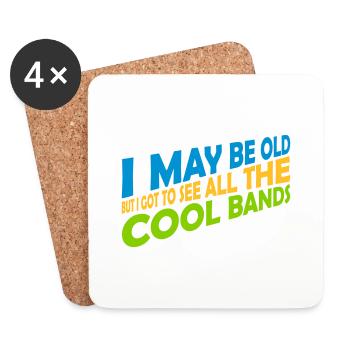 I may be old - Coasters (set of 4) - white - Front