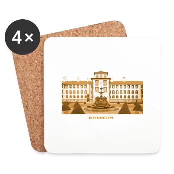 Meiningen Elisabethenburg Château Thuringe - Dessous de verre (lot de 4) - blanc - Devant