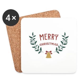 Elf Merry Christmas - Untersetzer (4er-Set) - Weiß - Vorne
