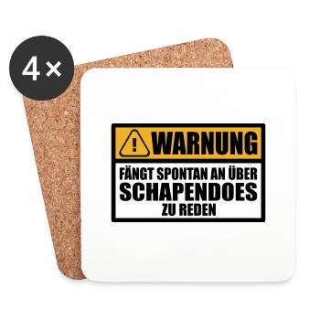 Schapendoes Hund redet Spruch Sprüche Lustig - Untersetzer (4er-Set) - Weiß - Vorne