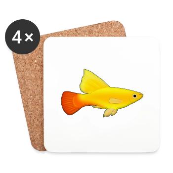 Papageienplaty - Untersetzer (4er-Set) - Weiß - Vorne