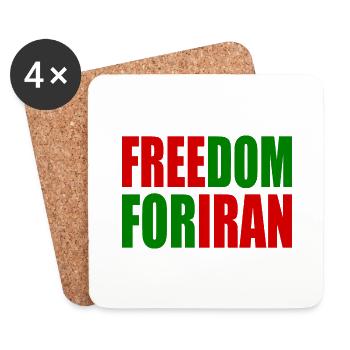 Freedom for iran - Untersetzer (4er-Set) - Weiß - Vorne