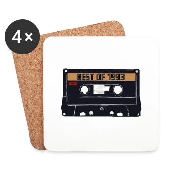 Best of 1993 - 30 Birthday Retro Gift Idea - Coasters (set of 4) - white - Front