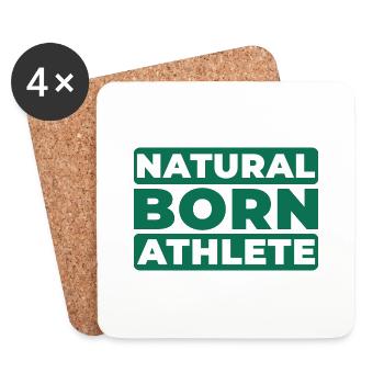Natural Born Athlete - Untersetzer (4er-Set) - Weiß - Vorne