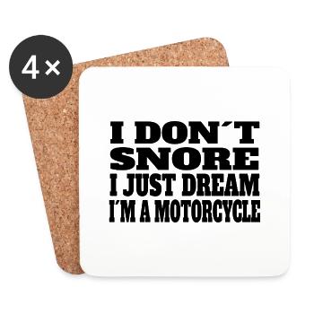 Motorrad Mofa Motorcross Geschenk Motorradfahrer - Untersetzer (4er-Set) - Weiß - Vorne