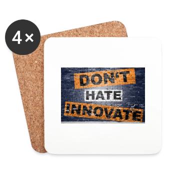 don't hate innovate saying lettering Graffiti - Coasters (set of 4) - white - Front