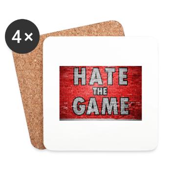 Hate The Game Ziegelsteinmauer Graffiti - Untersetzer (4er-Set) - Weiß - Vorne