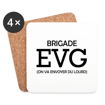 brigade evg / team evg - Dessous de verre (lot de 4) - blanc - Devant