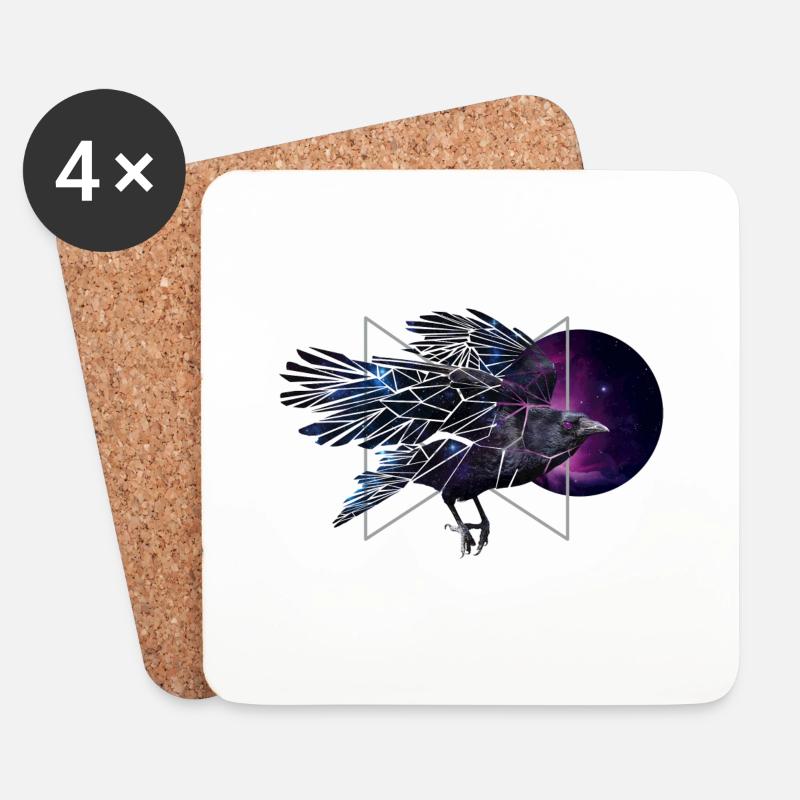 Space Raven - Coasters (set of 4) - white