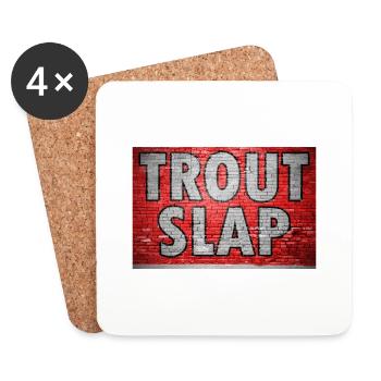 Trout Slap Brick Wall Graffiti - Coasters (set of 4) - white - Front