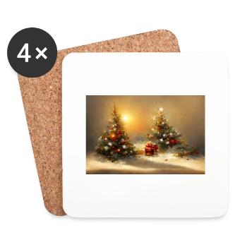 Christmas Vibes - Coasters (set of 4) - white - Front