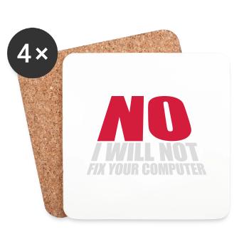 not fix your computer - Coasters (set of 4) - white - Front