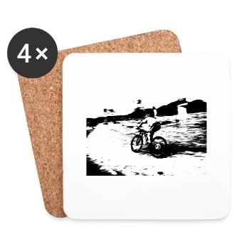 mtb bmx vintage bmx mtb - Coasters (set of 4) - white - Front