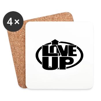 Liebe UP - Untersetzer (4er-Set) - Weiß - Vorne