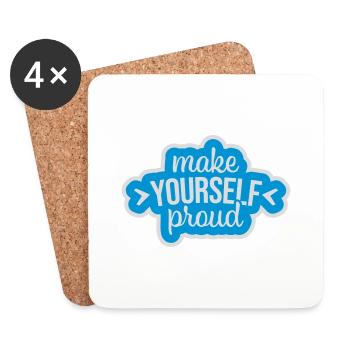 Faites-vous fier de la citation - Dessous de verre (lot de 4) - blanc - Devant