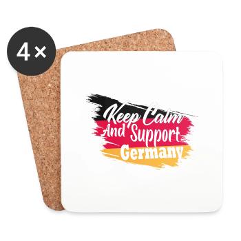 keep calm and support Germany - Coasters (set of 4) - white - Front