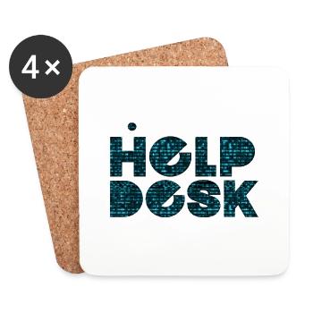 helpdesk support informatique geek ordinateur geek - Dessous de verre (lot de 4) - blanc - Devant