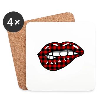 Red white and due - Coasters (set of 4) - white - Front