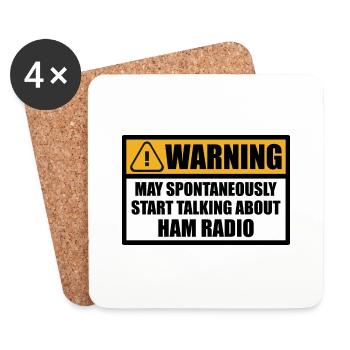 Ham Radio Operator Spruch Sprüche Lustig Witzig - Untersetzer (4er-Set) - Weiß - Vorne
