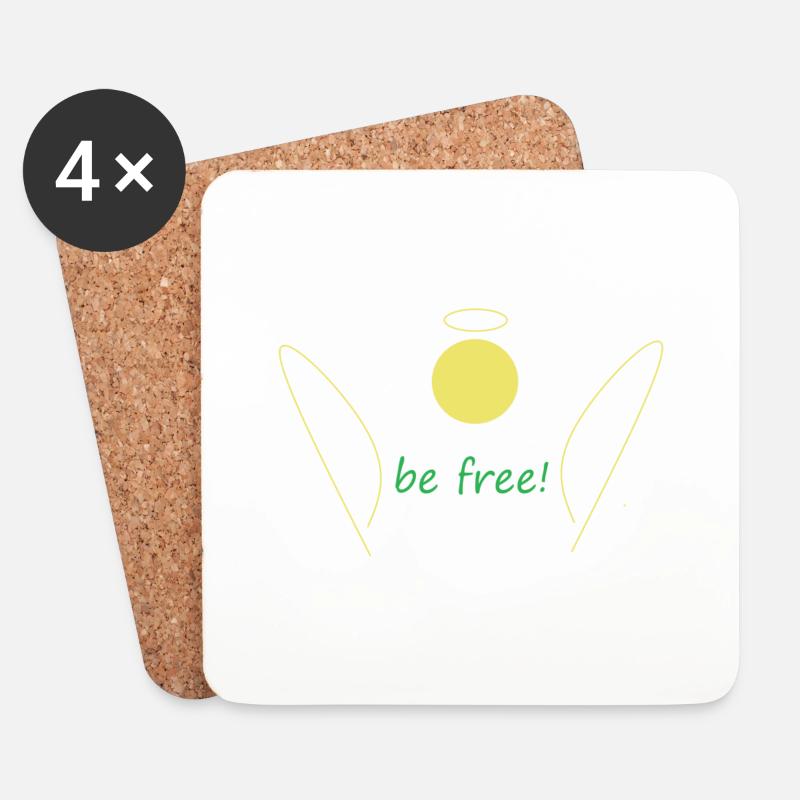 be free! - Untersetzer (4er-Set) - Weiß