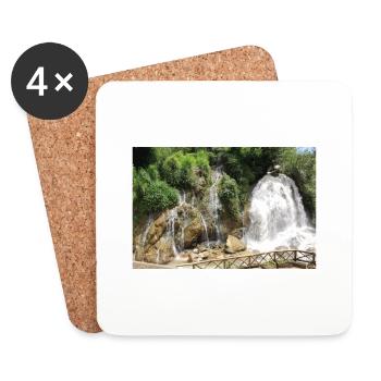 Wasserfall in Vietnam - Untersetzer (4er-Set) - Weiß - Vorne