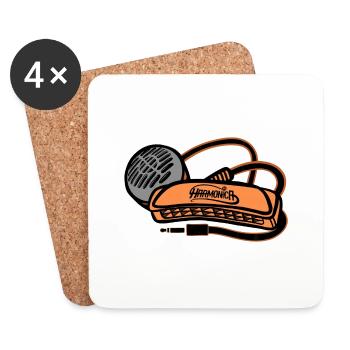 Micro Harmonica Harmonica Style - Coasters (set of 4) - white - Front