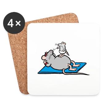 Sit up - Coasters (set of 4) - white - Front