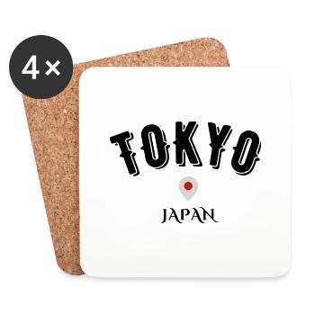 Tokyo japan - Dessous de verre (lot de 4) - blanc - Devant