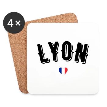 Lyon - Dessous de verre (lot de 4) - blanc - Devant