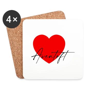 i Love Aventoft - Untersetzer (4er-Set) - Weiß - Vorne