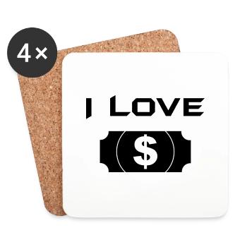 Bitcoin Trading Crypto Stocks - Coasters (set of 4) - white - Front