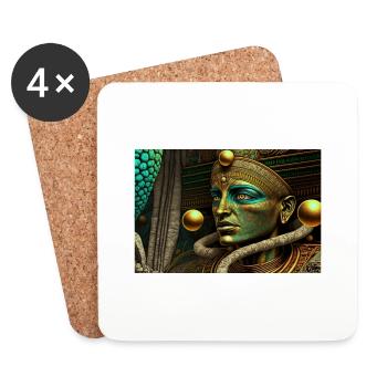 god by daniel costa - Coasters (set of 4) - white - Front