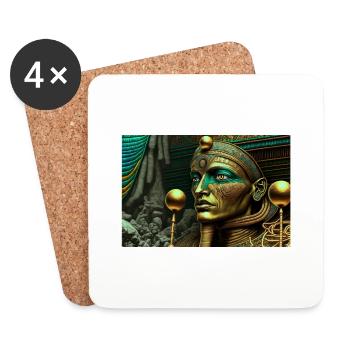 god by daniel costa 6 - Coasters (set of 4) - white - Front