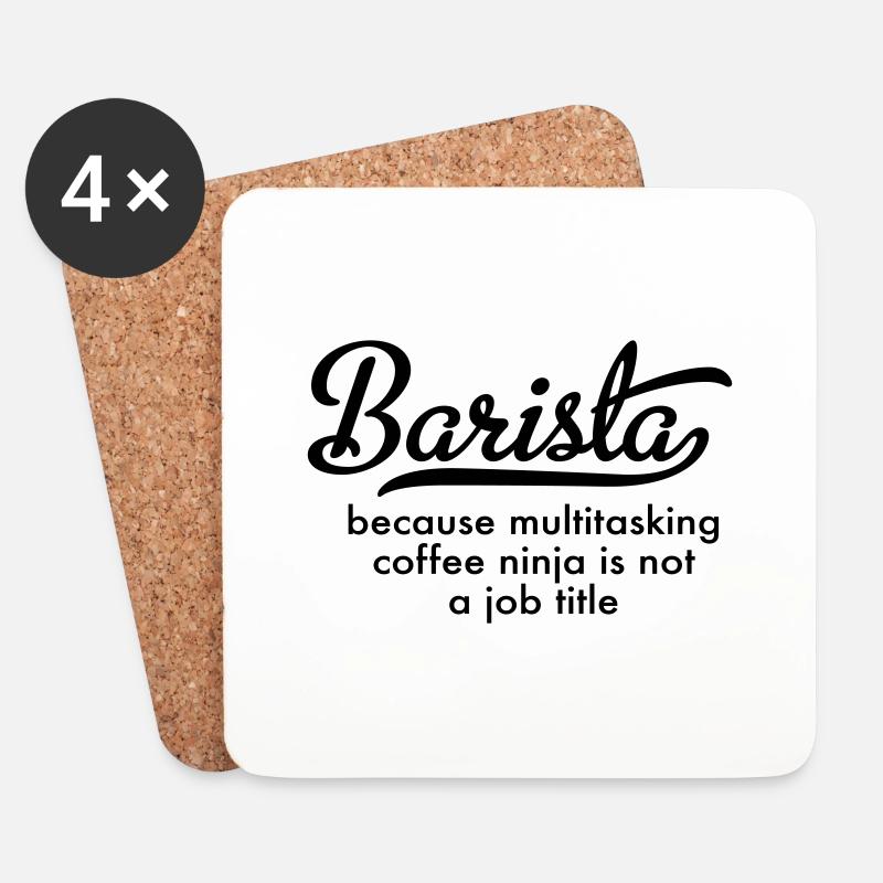 barista - Untersetzer (4er-Set) - Weiß