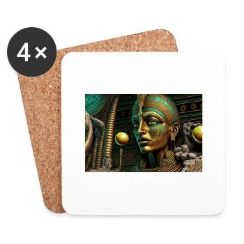 demigod by daniel costa 2 - Coasters (set of 4) - white - Front