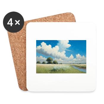 Enchanted nature - Coasters (set of 4) - white - Front
