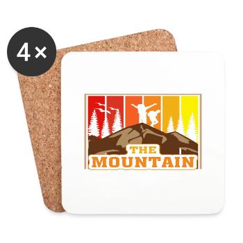 La Montagne - Dessous de verre (lot de 4) - blanc - Devant