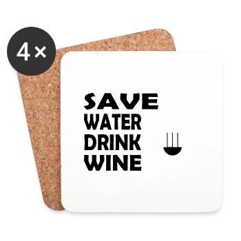 Biking Running Marathon Triathlon Bike - Coasters (set of 4) - white - Front