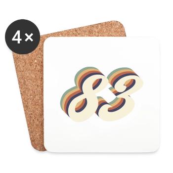 83rd anniversary vintage - Coasters (set of 4) - white - Front