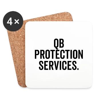 QB Protection Services - Coasters (set of 4) - white - Front