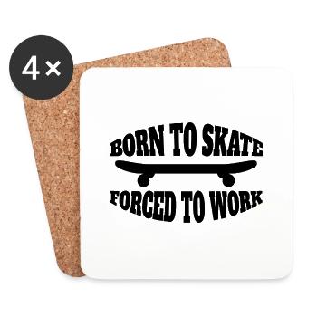 Skateboard Skaten Skate-Fan Skater Skateboarding - Untersetzer (4er-Set) - Weiß - Vorne