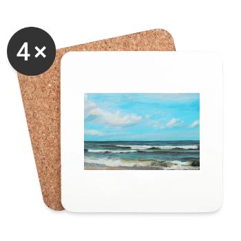 The Beauty of the Sea and it's Majestic Waves - Coasters (set of 4) - white - Front