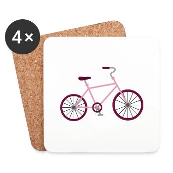 Marathon Triathlon Running Jogging Biking Cycling - Coasters (set of 4) - white - Front